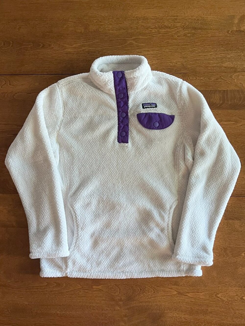 Patagonia white and purple Snap-T fleece M 10